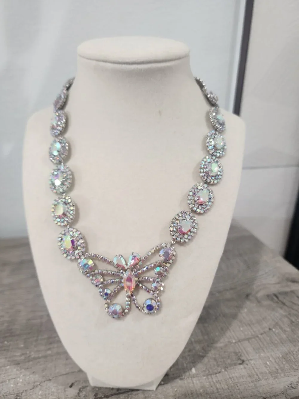 Crystal Statement Butterfly Necklace